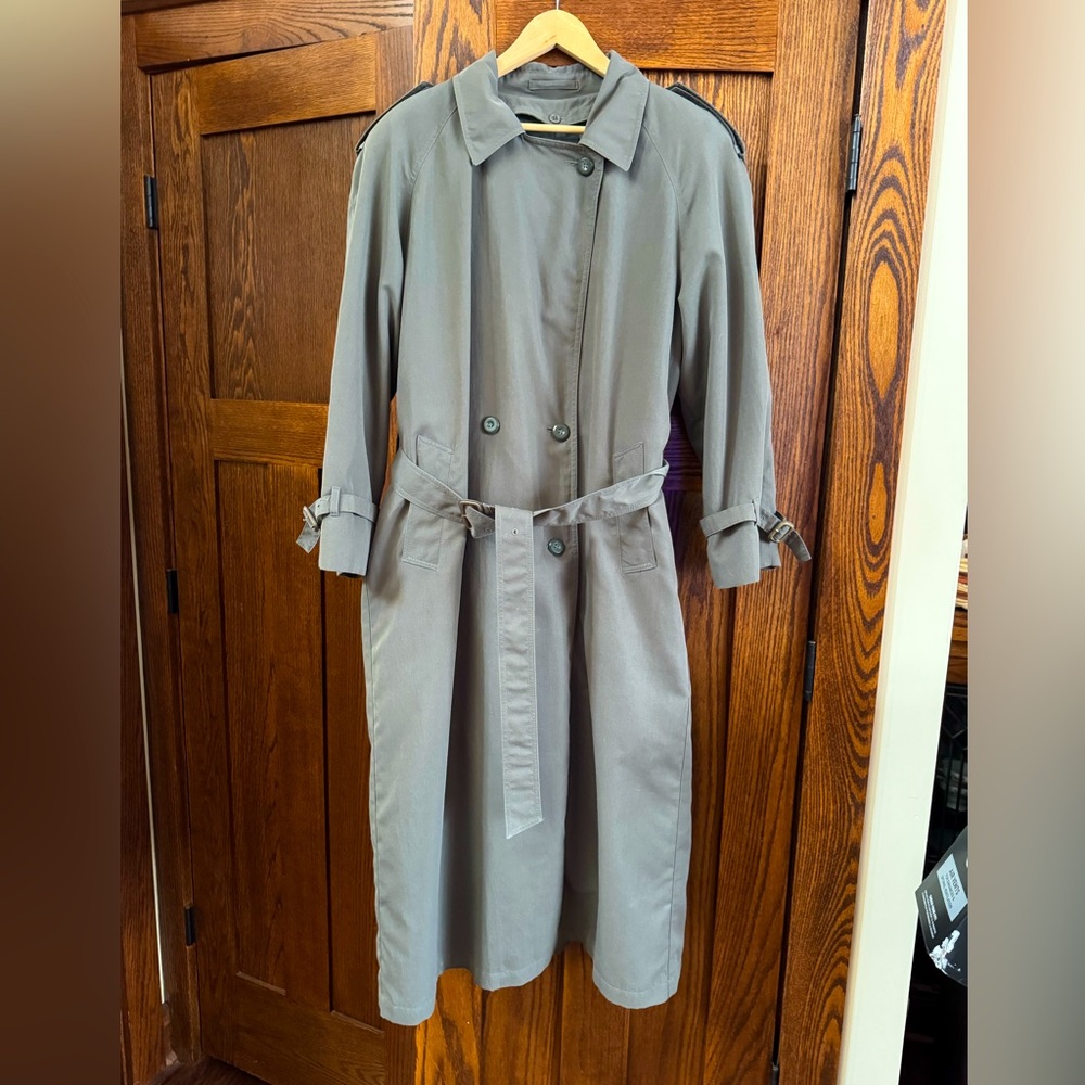 Raincoat, Trench Coat, London Fog, Size 12, Army Green